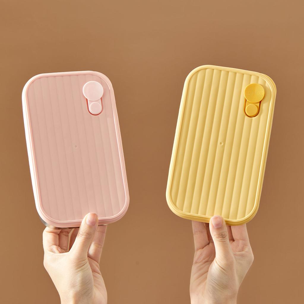 Picnic Bento Box Heat-resistant 304 Stainless Steel Sealed Lunch Box 1/2 Grids Portable Fruit Food Container For Kids Students