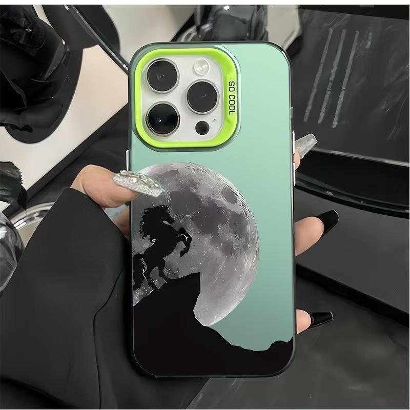Moonlight Horse Apple Phone Case: Compatible with iPhone 13, 14, 15 Pro Max, 16 Pro, 17 iPhone 16 Pro Max