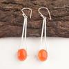 Carnelian Stone 925 Sterling Silver Handcrafted Dangle Drop Mother Gift Earrings EE-136-28