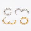 2pcs 4pcs Stainless Steel Hoop Earrings Transparent Crystal Beads Round Ear Clip Fashion DIY Jewelry Earrings Supplies Wholesale
