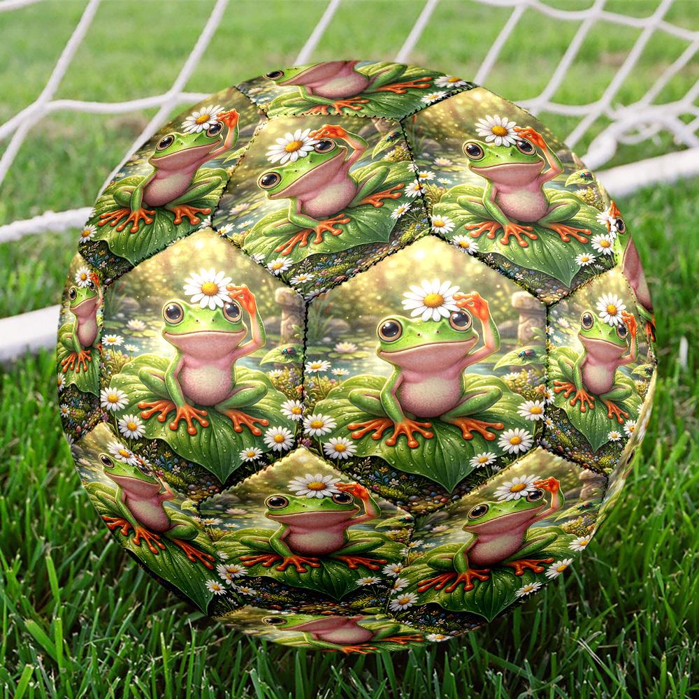 1 Stück Frosch Garten Fantasie Größe 5 Fußball Professionelles Spiel Training Fußball Indoor & Outdoor Sportball Trainingsball Leicht Langlebig y81