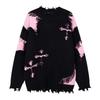 Vintage Distressed Knit Sweater Loose Fit Streetwear Men Women Youth