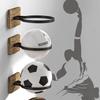 Wandmontage Kugelaufbewahrungsregal - Holz & Metall Kugelhalter Organizer für Basketball, Fußball | Wand-Ausstellungsständer