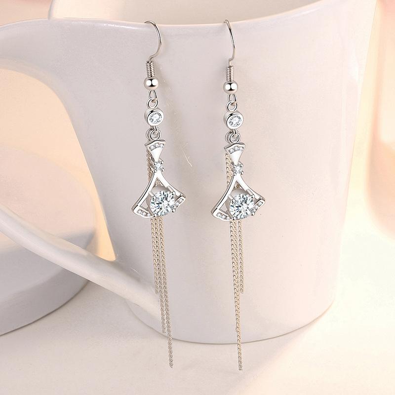 Lindon – boucles d'oreilles en alliage de cuivre et Zircon, boucles d'oreilles pendantes pour femmes, cadeaux de fête de mariage