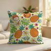 Pineapple Pattern Cushion Cover Silky Short Plush Invisible Zipper Dustproof Sofa Pillow Case For Home Decor