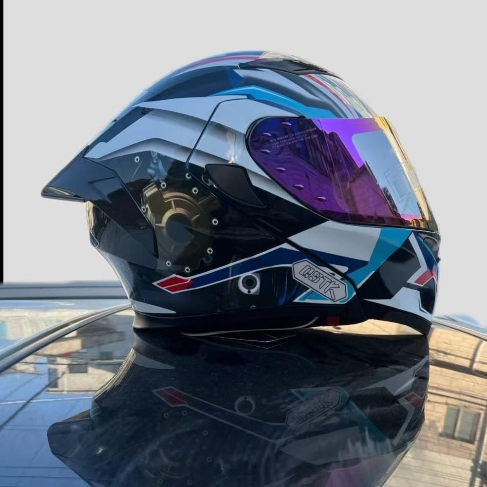 New face-off helmet extra large 70 extra large head circumference double lenses new motorcycle helmet