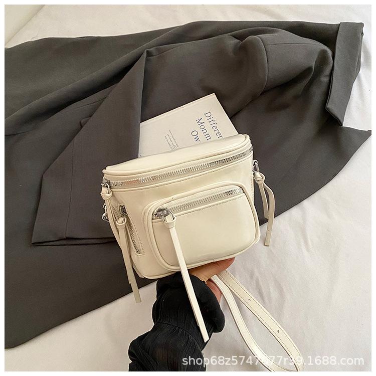 

2025 spring and summer new fanny pack women s waterproof glossy fashion versatile portable messenger bag design sense niche bag