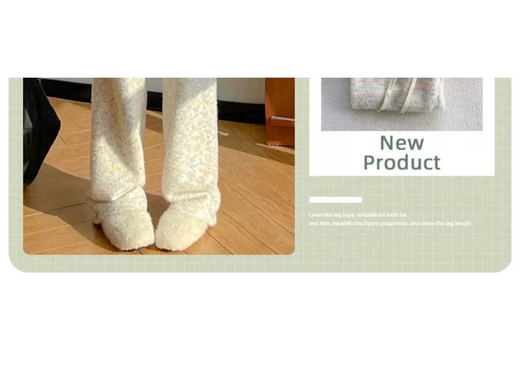 Rainbow Fleece Wide-Leg Soft Knit Pants - Women's Floor-Length Casual Narrow Leg Design