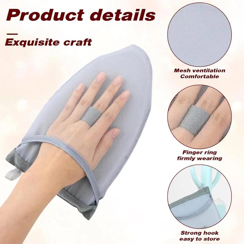 1/2/4pcs Handheld Heat Resistant Gloves Ironing Pad Ironing Glove Waterproof Anti Steam Garment Steamer Portable Ironing Gloves