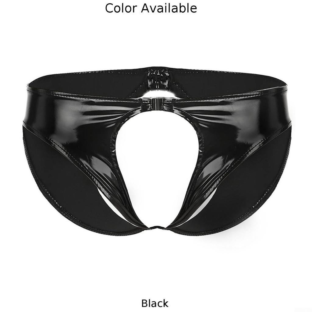 Bikinis Underwear Black Breathable Classic Faux Leather