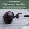 Abs Wall Mount Helmet Rack Sturdy Construction With Key Hook Perfect For Motorcycle Garage Storage