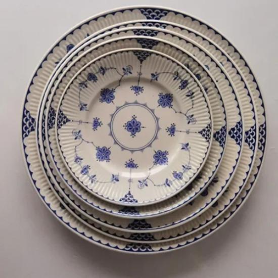 Tangcao series European style large and small plates, bowls, coffee cups and plates