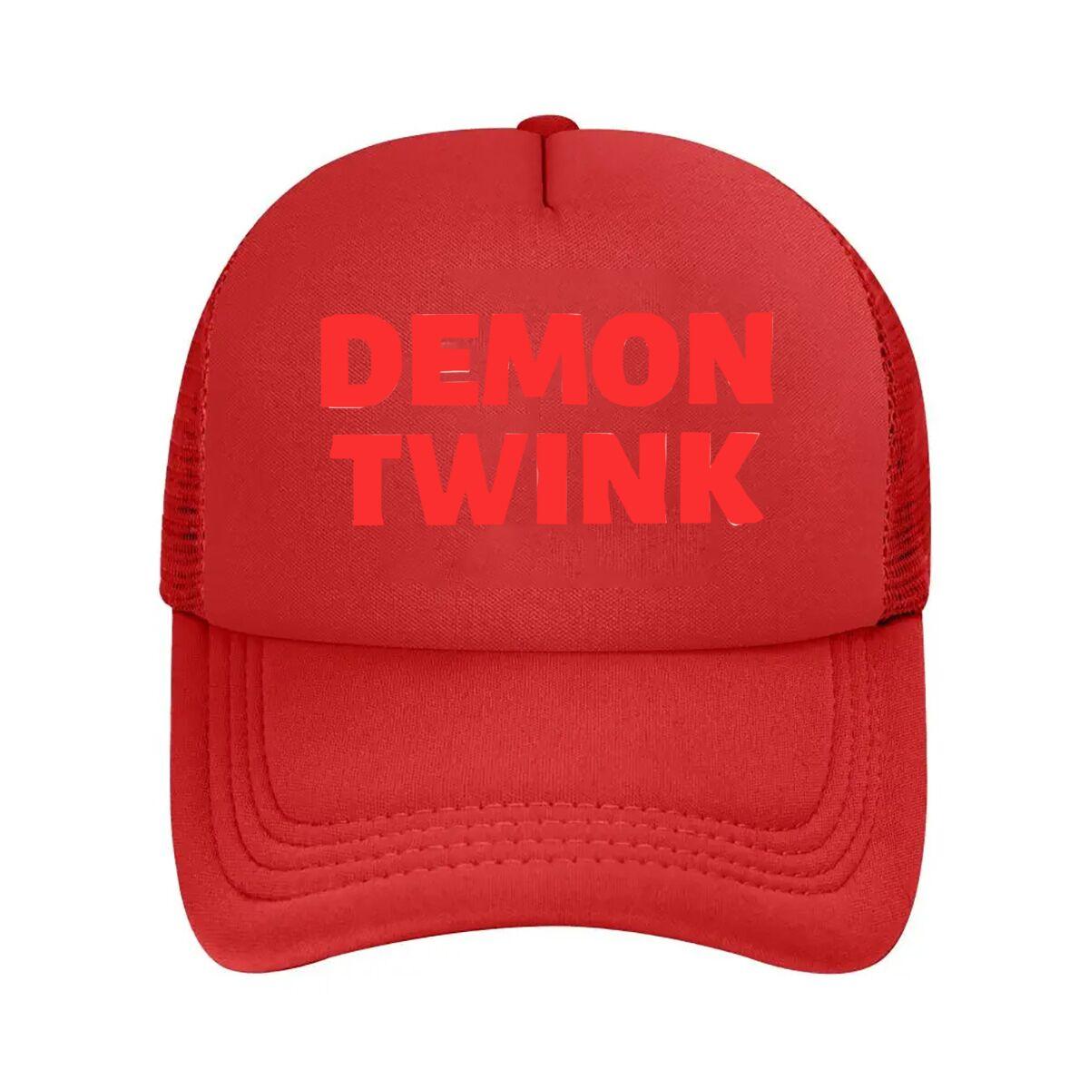 Demon Twink Edgy Meme Design Mesh Baseball Cap One Size