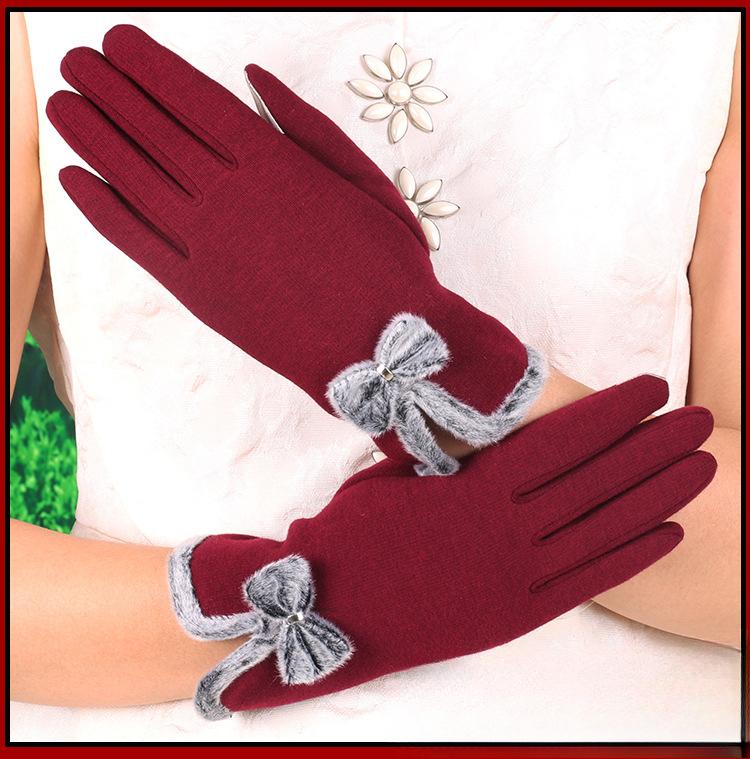 Warm Gloves for Women In Autumn and Winter Outdoor Cycling  Cute Cold Proof Touch Screen Gloves for Women