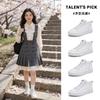 First layer cowhide little white shoes 2026 spring high-top board shoes casual shoes not tired feet