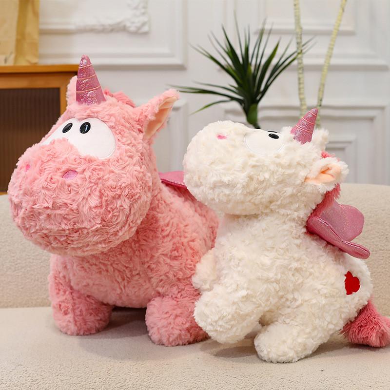 Winged Unicorn Cute Doll Rainbow Pony Pillow With Embroidery For Kids And Lovers