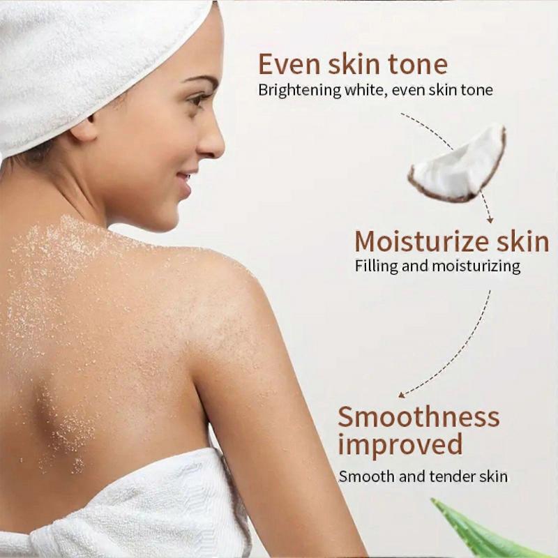 Sea Salt and Coconut Milk Body Scrub - Moisturizing and Exfoliating Body, Face, Hand, Foot Scrub - Exfoliating Coconut Milk Body Scrub with Sea Salt