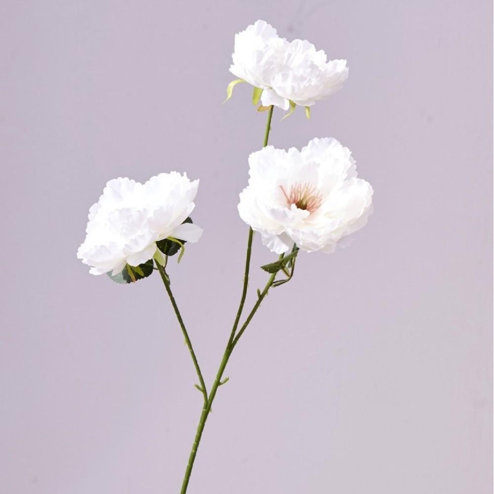 Multicolor Artificial Flower Peony 3 Heads Silk Petals Lifelike Peony Flowers Colorful Leaves Faux Flower Peony
