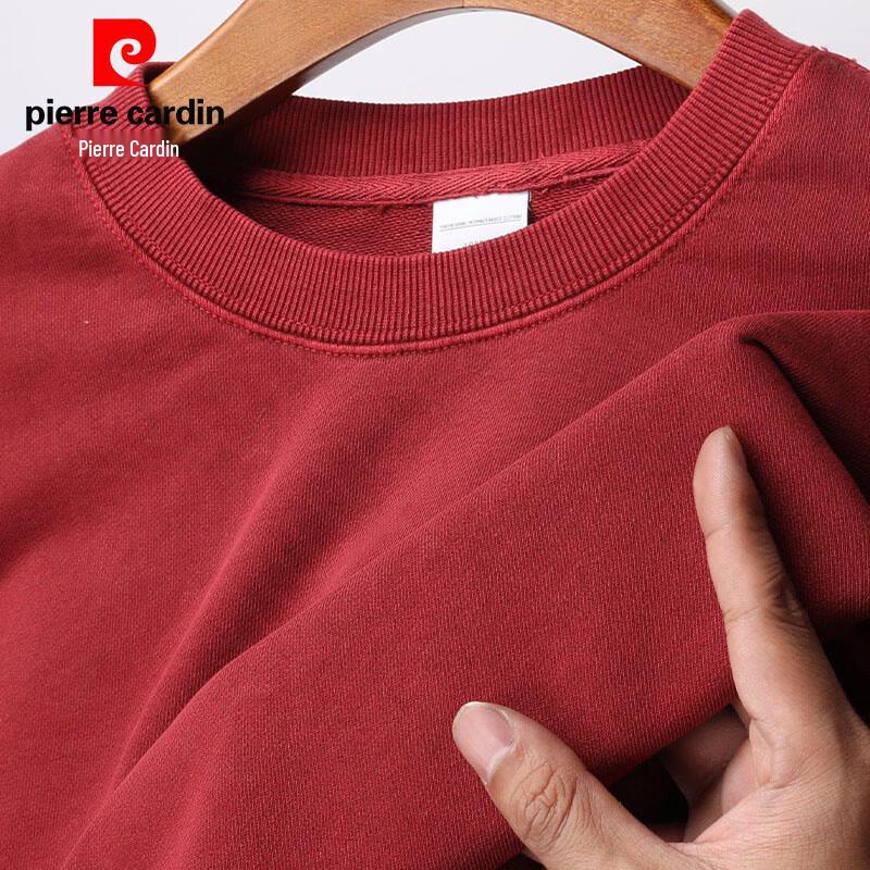 Pierre Cardin Men's Distressed French Terry Crewneck Sweatshirt