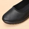Spring and autumn flat-soled single shoes professional leather shoes flat-heeled shoes round-toed soft-soled shoes