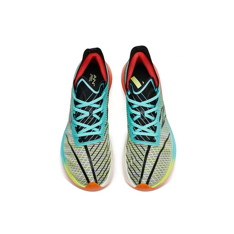 Anta Cushioning Slip Resistant Abrasion Resistant Low top Running Shoes Men's Blue Orange White 112215589S-3