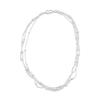 Luxury new multi-silver bead magnetic necklace, women's versatile and advanced sense multi-layer stacked bead chain
