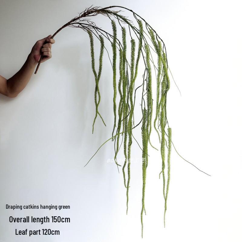 Artificial Spider Plant & Fern Hanging Decor - Trailing Green Vines for Wall & Ceiling