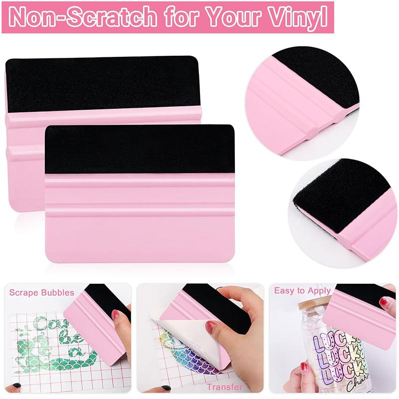 Keçe Kenarlı Rakle Cam Filmi Uygulama Aracı Araba Vinil Kaplama Kazıyıcı Plastik Spatula Çiziksiz Film Kendin Yap Raklesi Duvar Kağıdı Düzleştirme