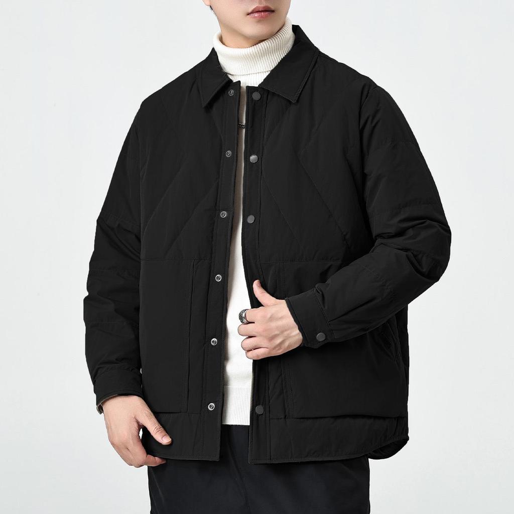 Men's Winter White Duck Down Lightweight Casual Jacket - New Loose Fit, Warm, Versatile, Trendy Style, Plus Size Available