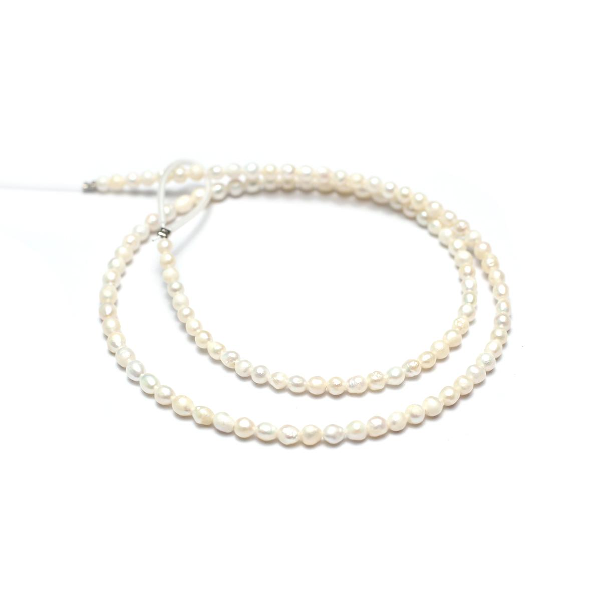 

1 нить, искусственные бусины в форме белого риса для самостоятельного изготовления ожерелья, браслета на лодыжку, женских украшений, аксессуаров, изготовления ювелирных изделий, подарка на День святого Валентина, 36 см 1String/36cm белый