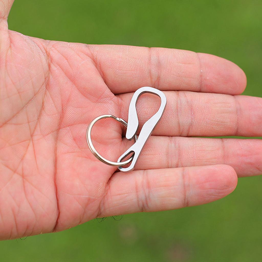 Multifunctional Belt Key Holder Small Keychain Hook Lightweight Keyring Clasp Money Clip Stainless Steel Keychain Clip