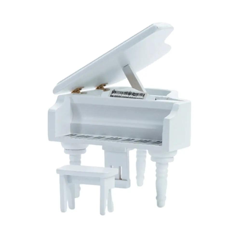 Playing House Dollhouse Musical Instruments 1/12 Doll Piano Craft Wood Multicolor Miniature Pianoforte Doll Accessories