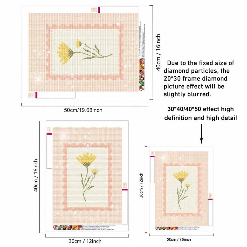 5D Diamond Painting Kit for Adults Relaxing DIY Craft Yellow Daisy Flower Stamp Art Rhinestones Embroidery Full Drill 30x40cm Home Wall Decor Gift
