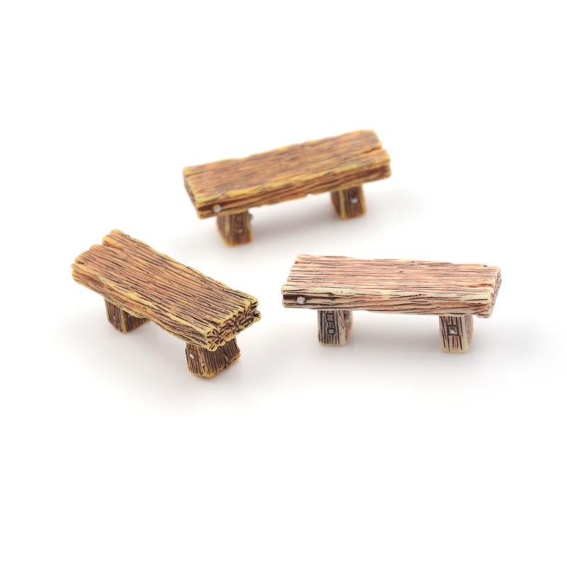 3 Stück Bänke Miniatur Ornamente Feengarten Bonsai Deko Puppenhaus Zubehör