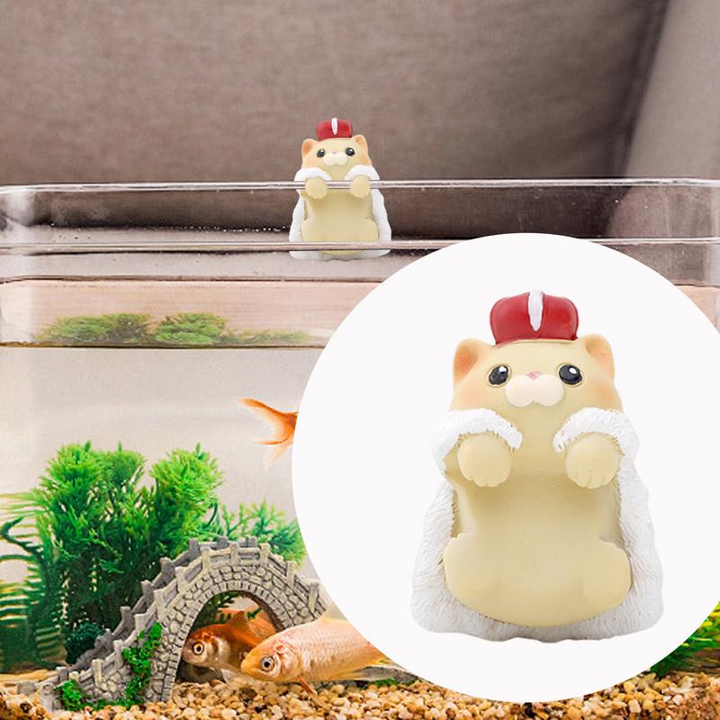 Cat Sculpture Decoration Cat Garden Decor Realistic Aquarium Decorations Cute Decorative Figurines Garden Sculptures For Fish