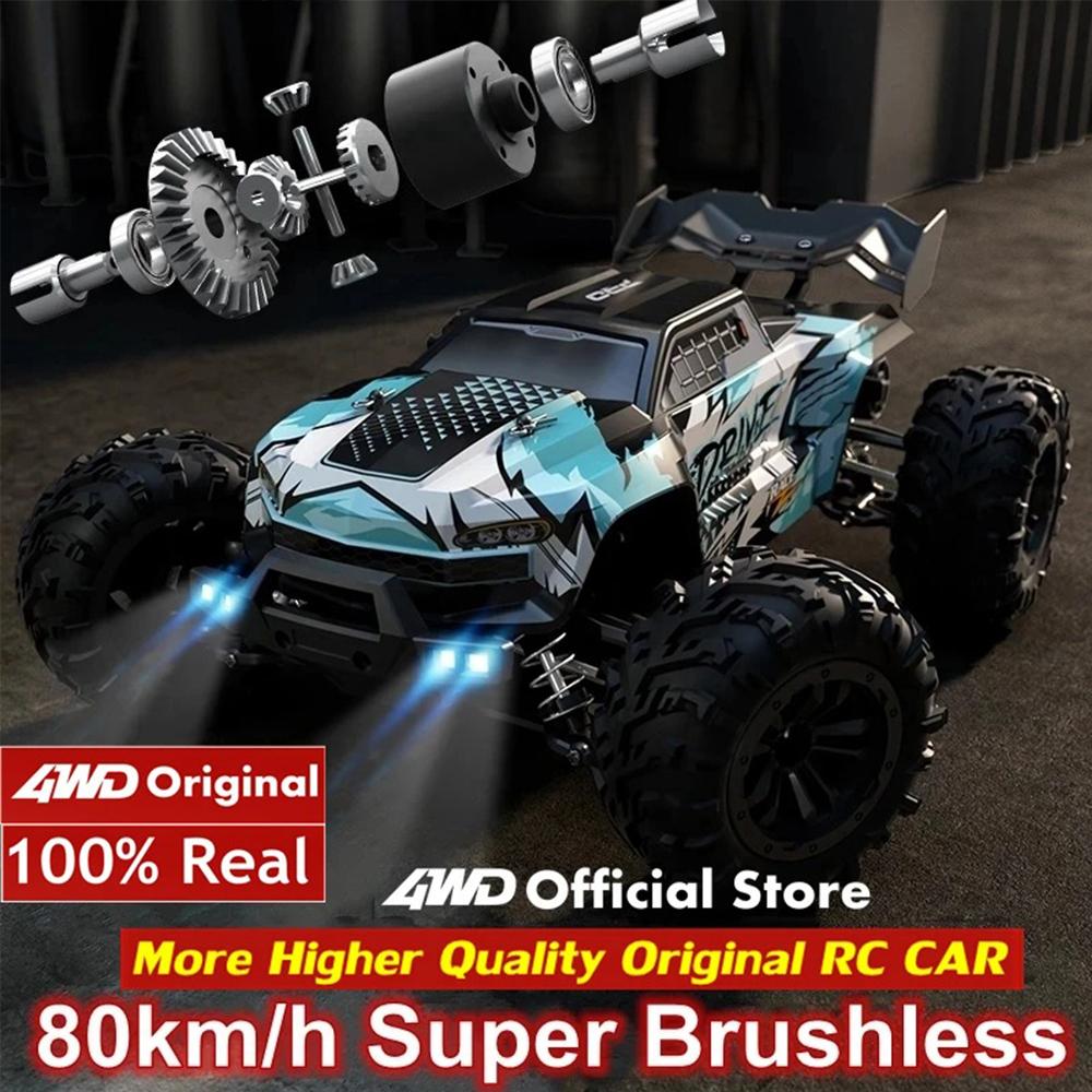 1:16 4WD Brushless RC Car 80KM/H High Speed, Off-Road 4x4 Drift Racing Truck for Adults & Kids