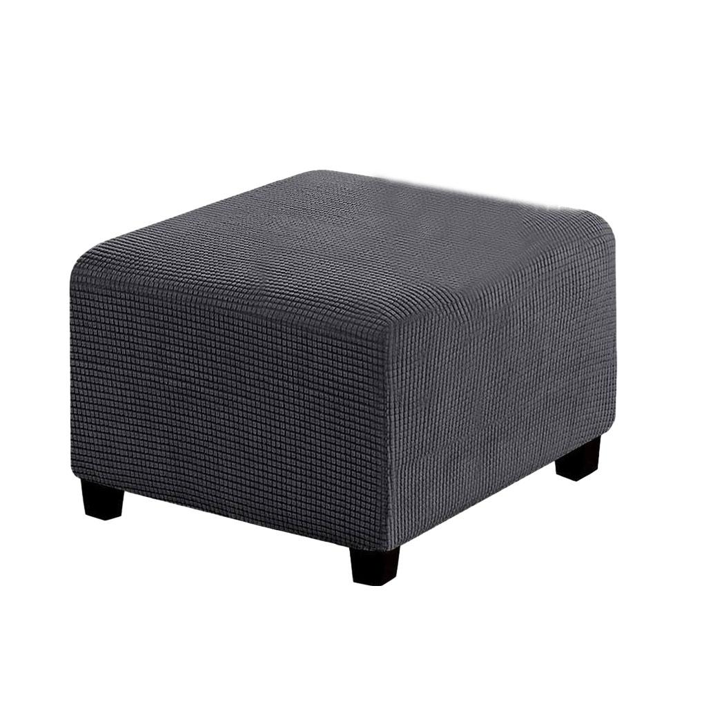 

WUISOLQP Fine Workmanship Square Footstool Cover – Skin Friendly and Easy to Install Skin Friendly and Breathable Polyester, Black, S