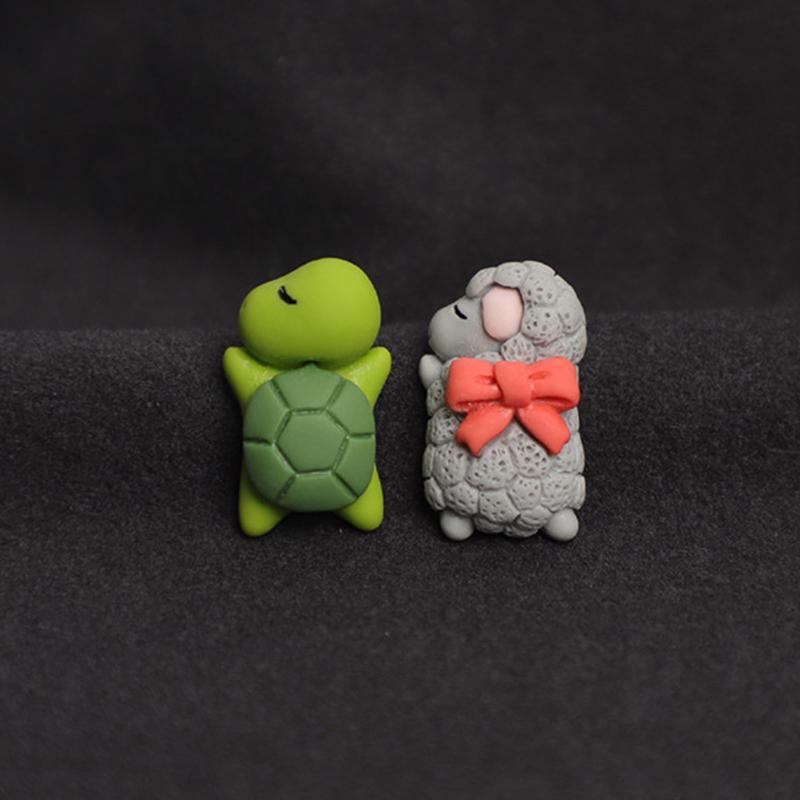 Cartoon Animal Brooch Cute Turtle Bunny Sheep Elephant Brooch Badge Lapel Pin Clothes Backpack Decor Jewelry For Festival Gifts