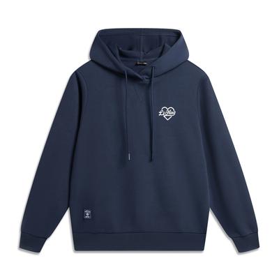 Li Ning Спортивная серия Lifestyle Универсальная модная повседневная толстовка с капюшоном Женская толстовка AWDW596-1