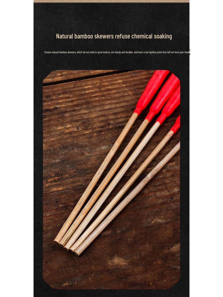 Bamboo Skewers & Red Candles: Long-Burning Incense for Offering to Buddha & Bodhisattva