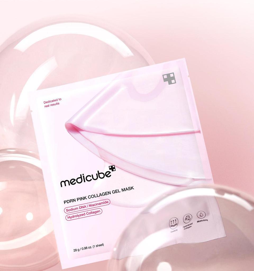 Medicube PDRN Pink Collagen Hydrogel Mask – Lifting & Brightening Facial Sheet for Youthful Skin (4pcs)