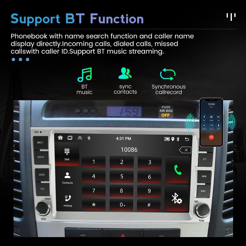 Wireless CarPlay Android Auto Multimedia Display Screen For Hyundai Santa Fe 2006-2012 Android 15 Car Radio Intelligent System