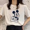 Retro Cartoon Womens Tshirt Mickey Mouse Harajuku Cotton Tshirt Fashion Womens Shirt Summer Top Short Sleeve Shirt