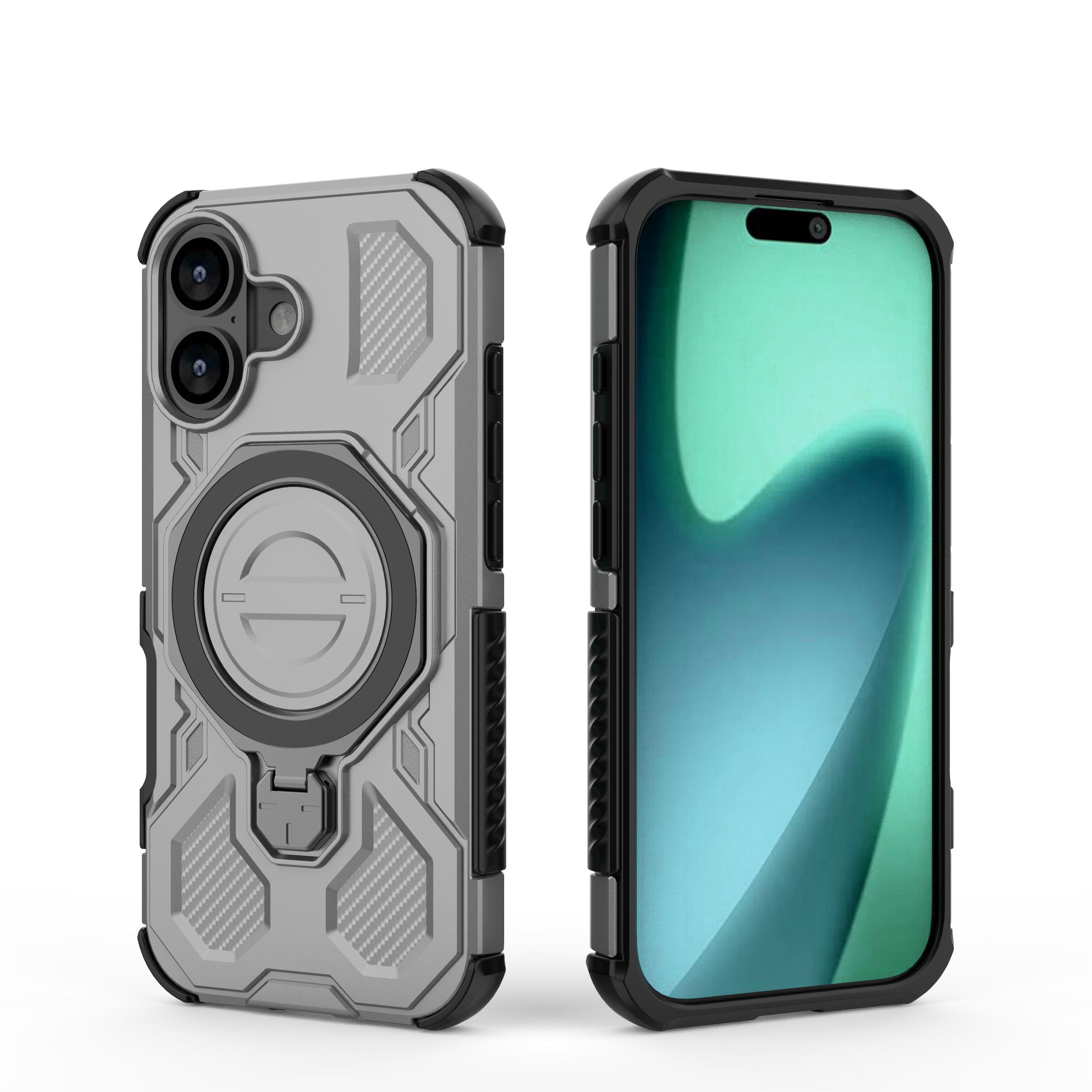 

For iPhone 17 case For Case for iPhone 17 Cover 360° protective case Anti-drop at all four corners Cover for Apple iPhone 17 5G iPhone17 серый