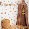 Boho Daisy Floral Wall Stickers for Kids Rooms Removable Children Baby Nursery Vinyl Wall Decals Girls Room Decoration Interior