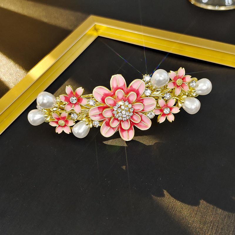 Elegant Retro Butterfly Flower Hairpin with Bow - Hanfu Cheongsam Style