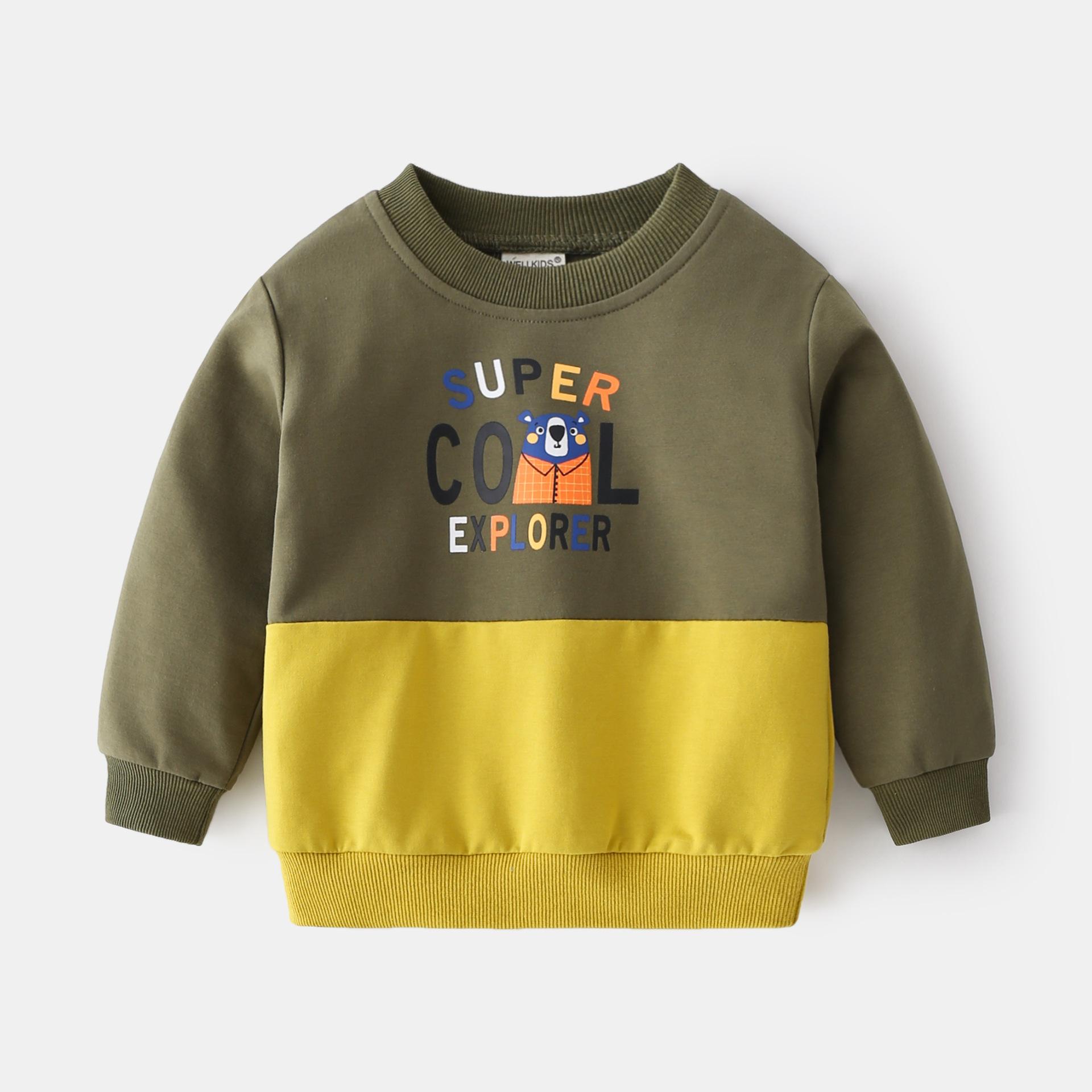

No hooded autumn boys sweater cartoon children s clothing, cute fashion casual long-sleeved top 130cm