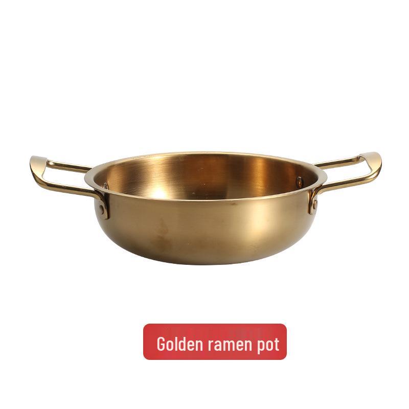 Korean Cuisine Stainless Steel Double-Ear Ramen & Soup Pot