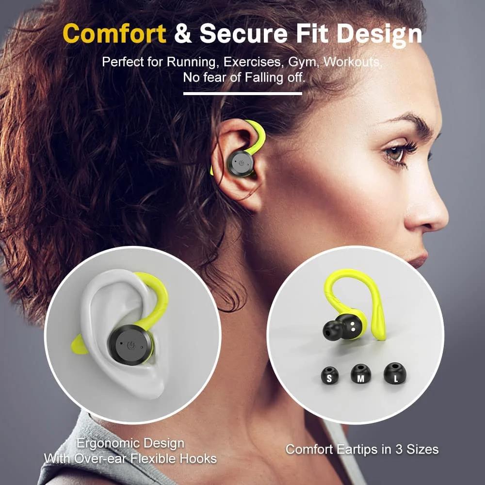 GDLYL Căști TWS Bluetooth V5.4 Wireless Afișaj Digital LED Căști Anulare Zgomot Impermeabile Cască Nouă
