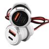 1Pcs 9V/2A 5V/3A Usb Type-C Mini Fast Charging Car Charger Desktop Hidden Integrated Usb Charger Auto Power Embedded Socket